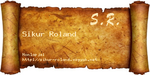 Sikur Roland névjegykártya