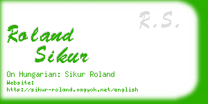 roland sikur business card